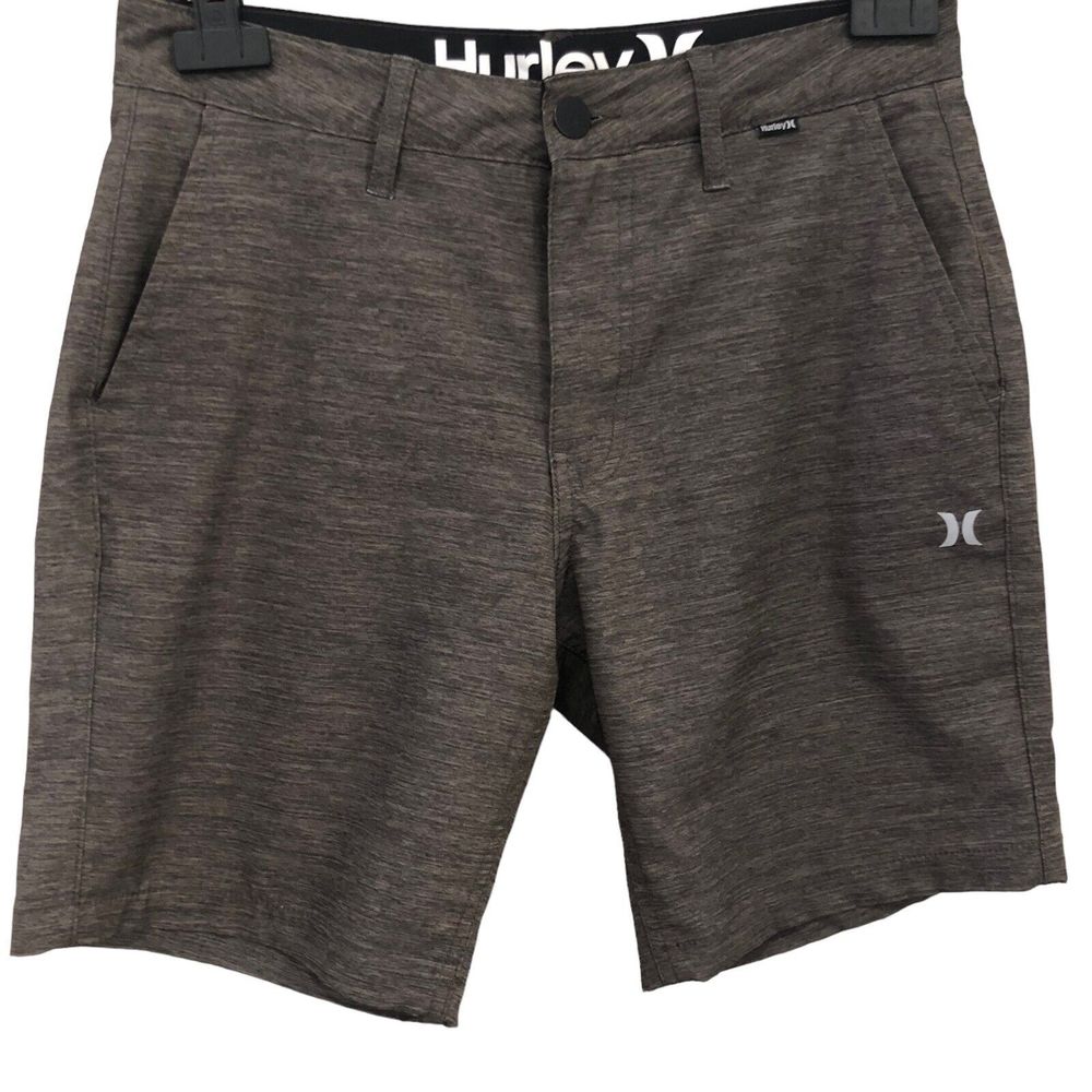 Hurley Shorts Mens Heather Brown Hybrid Chinos Outdoor Skate Golf Surf SZ 28